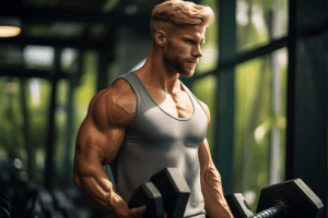 healthy man in gym