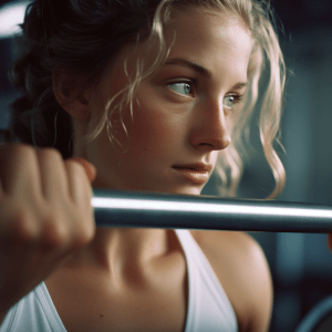 Active Woman Weightlifting