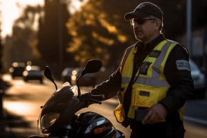 Policeman on Motor Bike