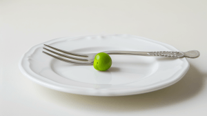 Plate and Fork with Food