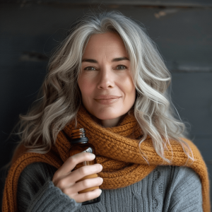 Old Woman Using CBD for PMS