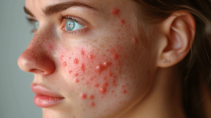 Girl with Hormonal Acne