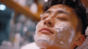 Man Cleansing Facial Acne