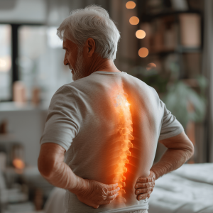 Old man with back pain