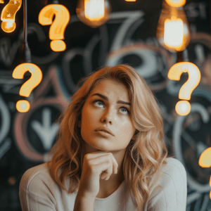 Woman with Question