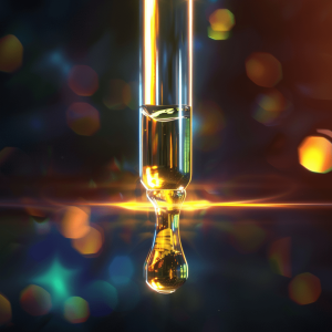 Droplet of CBD oil