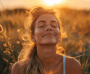 Relaxed woman