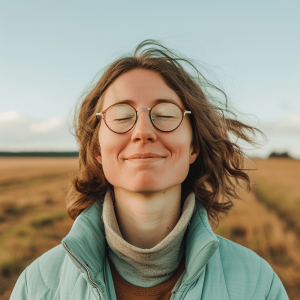 Woman using CBD for brain