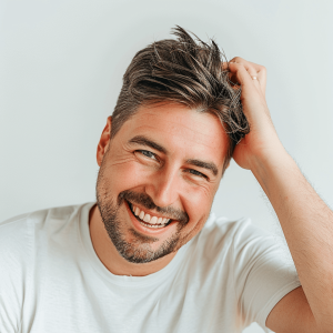 Man feeling happy from CBD