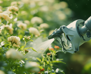 Herbicides being sprayed on crops